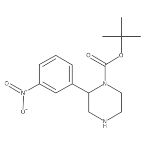 Tert-butyl 2-(3-nitrophenyl)piperazine-1-carboxylate结构式