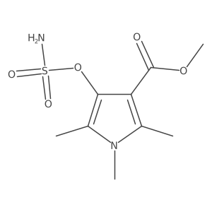 methyl 1,2,5-trimethyl-4-(sulfamoyloxy)-1H-pyrrole-3-carboxylate结构式