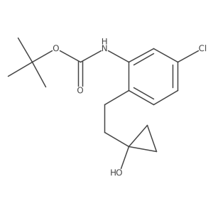 tert-butyl N-{5-chloro-2-[2-(1-hydroxycyclopropyl)ethyl]phenyl}carbamate Structure