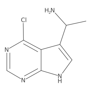 1-{4-chloro-7H-pyrrolo[2,3-d]pyrimidin-5-yl}ethan-1-amine结构式