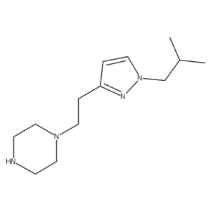1-{2-[1-(2-methylpropyl)-1H-pyrazol-3-yl]ethyl}piperazine Structure