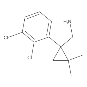 [1-(2,3-Dichlorophenyl)-2,2-dimethylcyclopropyl]methanamine Structure