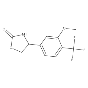4-[3-Methoxy-4-(trifluoromethyl)phenyl]-1,3-oxazolidin-2-one结构式