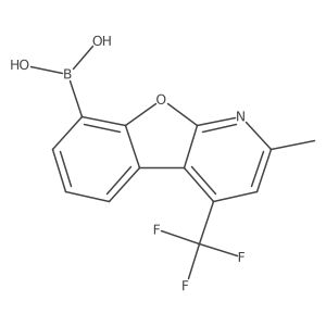 (2-Methyl-4-(trifluoromethyl)benzofuro[2,3-b]pyridin-8-yl)boronic acid结构式