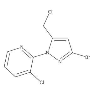 2-(3-Bromo-5-(chloromethyl)-1H-pyrazol-1-yl)-3-chloropyridine Structure