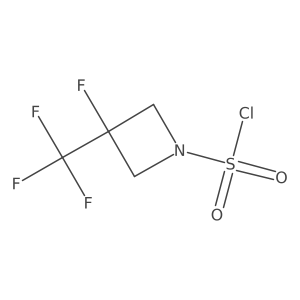3-Fluoro-3-(trifluoromethyl)azetidine-1-sulfonyl chloride结构式