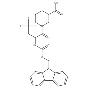 (3R)-1-[2-({[(9H-fluoren-9-yl)methoxy]carbonyl}amino)-4,4,4-trifluorobutanoyl]piperidine-3-carboxylic acid Structure