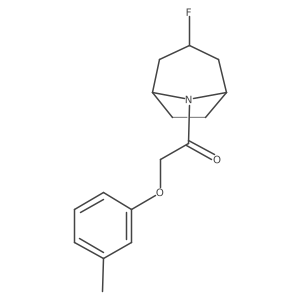 1-{3-Fluoro-8-azabicyclo[3.2.1]octan-8-yl}-2-(3-methylphenoxy)ethan-1-one Structure