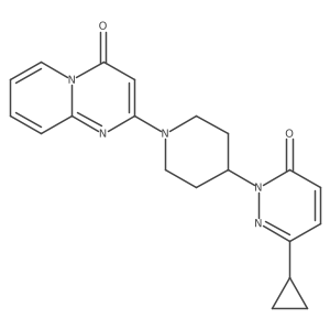 6-cyclopropyl-2-(1-{4-oxo-4H-pyrido[1,2-a]pyrimidin-2-yl}piperidin-4-yl)-2,3-dihydropyridazin-3-one结构式