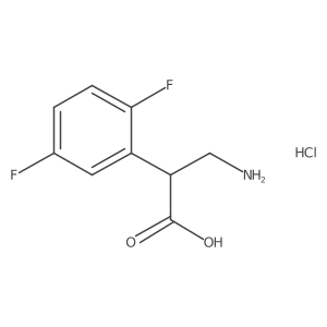 3-Amino-2-(2,5-difluorophenyl)propanoic acid;hydrochloride结构式