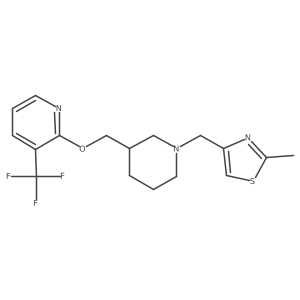 2-({1-[(2-Methyl-1,3-thiazol-4-yl)methyl]piperidin-3-yl}methoxy)-3-(trifluoromethyl)pyridine结构式