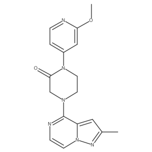 1-(2-Methoxypyridin-4-yl)-4-{2-methylpyrazolo[1,5-a]pyrazin-4-yl}piperazin-2-one Structure