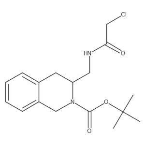 Tert-butyl 3-[[(2-chloroacetyl)amino]methyl]-3,4-dihydro-1H-isoquinoline-2-carboxylate结构式