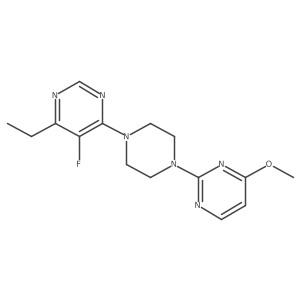 4-Ethyl-5-fluoro-6-[4-(4-methoxypyrimidin-2-yl)piperazin-1-yl]pyrimidine结构式