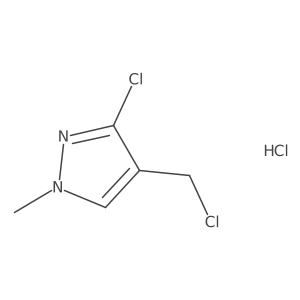 3-chloro-4-(chloromethyl)-1-methyl-pyrazole;hydrochloride结构式