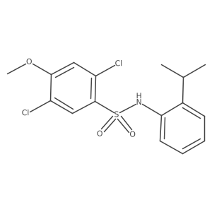 2,5-dichloro-4-methoxy-N-[2-(propan-2-yl)phenyl]benzene-1-sulfonamide Structure