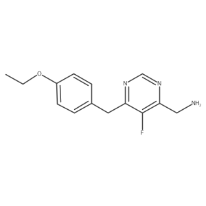 1-{6-[(4-Ethoxyphenyl)methyl]-5-fluoropyrimidin-4-yl}methanamine结构式