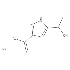 Sodium 5-(1-hydroxyethyl)-1H-pyrazole-3-carboxylate Structure