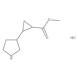Methyl 2-(pyrrolidin-3-yl)cyclopropane-1-carboxylate hydrochloride Structure