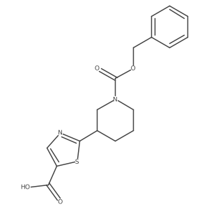2-{1-[(Benzyloxy)carbonyl]piperidin-3-yl}-1,3-thiazole-5-carboxylic acid Structure