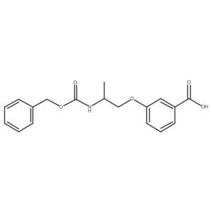 3-(2-{[(Benzyloxy)carbonyl]amino}propoxy)benzoic acid Structure