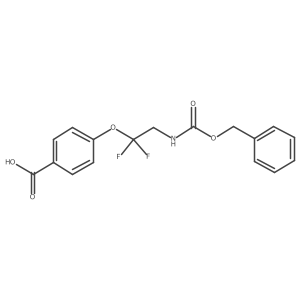 4-(2-{[(Benzyloxy)carbonyl]amino}-1,1-difluoroethoxy)benzoic acid Structure