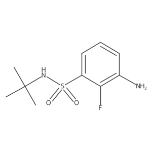 3-Amino-N-(tert-butyl)-2-fluorobenzenesulfonamide结构式