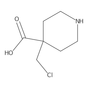 4-(Chloromethyl)piperidine-4-carboxylic acid结构式