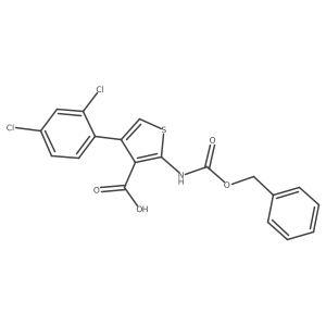 2-{[(Benzyloxy)carbonyl]amino}-4-(2,4-dichlorophenyl)thiophene-3-carboxylic acid Structure