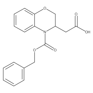 2-{4-[(benzyloxy)carbonyl]-3,4-dihydro-2H-1,4-benzoxazin-3-yl}acetic acid Structure