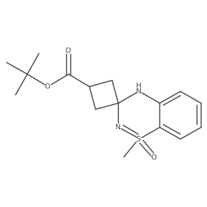 tert-butyl 1-methyl-1-oxo-4H-spiro[1lambda6,2,4-benzothiadiazine-3,1'-cyclobutane]-3'-carboxylate Structure