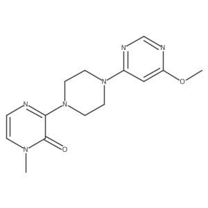 3-[4-(6-Methoxypyrimidin-4-yl)piperazin-1-yl]-1-methyl-1,2-dihydropyrazin-2-one结构式
