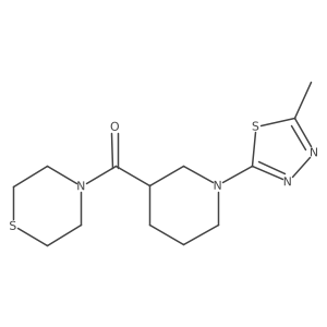 4-[1-(5-Methyl-1,3,4-thiadiazol-2-yl)piperidine-3-carbonyl]thiomorpholine结构式