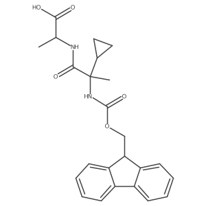 (2S)-2-[2-cyclopropyl-2-({[(9H-fluoren-9-yl)methoxy]carbonyl}amino)propanamido]propanoic acid结构式