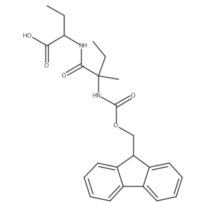 (2R)-2-[2-({[(9H-fluoren-9-yl)methoxy]carbonyl}amino)-2-methylbutanamido]butanoic acid Structure