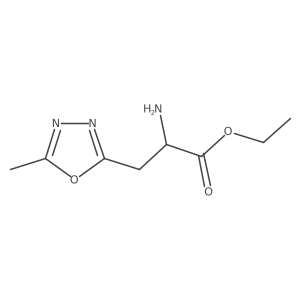 ethyl (2S)-2-amino-3-(5-methyl-1,3,4-oxadiazol-2-yl)propanoate结构式