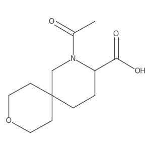 2-Acetyl-9-oxa-2-azaspiro[5.5]undecane-3-carboxylic acid结构式