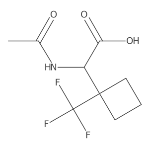 2-Acetamido-2-[1-(trifluoromethyl)cyclobutyl]acetic acid结构式