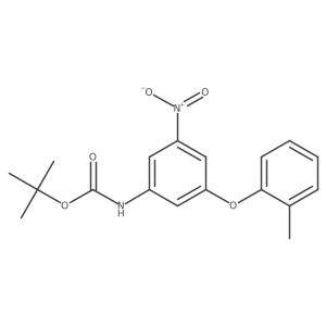 tert-butyl N-[3-(2-methylphenoxy)-5-nitrophenyl]carbamate结构式