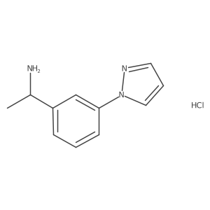 1-(3-Pyrazol-1-ylphenyl)ethanamine;hydrochloride Structure