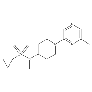 N-methyl-N-[1-(6-methylpyrazin-2-yl)piperidin-4-yl]cyclopropanesulfonamide结构式