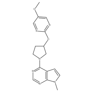 5-methoxy-2-[(1-{7-methyl-7H-pyrrolo[2,3-d]pyrimidin-4-yl}pyrrolidin-3-yl)oxy]pyrimidine Structure
