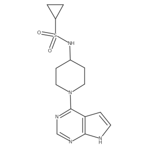N-(1-{7H-pyrrolo[2,3-d]pyrimidin-4-yl}piperidin-4-yl)cyclopropanesulfonamide Structure
