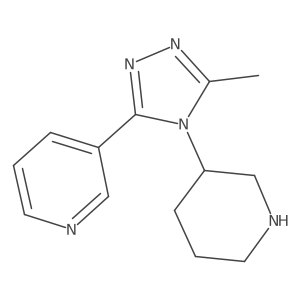 3-[5-methyl-4-(piperidin-3-yl)-4H-1,2,4-triazol-3-yl]pyridine结构式