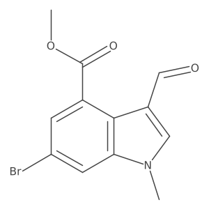 Methyl 6-bromo-3-formyl-1-methyl-1H-indole-4-carboxylate Structure