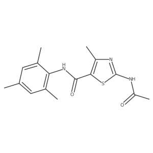 2-acetamido-4-methyl-N-(2,4,6-trimethylphenyl)-1,3-thiazole-5-carboxamide Structure