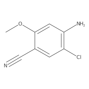4-Amino-5-chloro-2-methoxybenzonitrile结构式