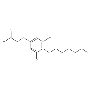 3-[3,5-Dibromo-4-(hexyloxy)phenyl]propanoic acid Structure