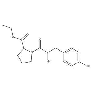 ethyl (2S)-1-[(2S)-2-amino-3-(4-hydroxyphenyl)propanoyl]pyrrolidine-2-carboxylate Structure
