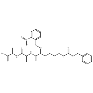 L-Alanine, N-[N-[N2-[(2-nitrophenyl)thio]-N6-[(phenylmethoxy)carbonyl]-L-lysyl]-L-alanyl]-结构式